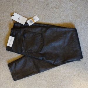 Women's 7 For All Mankind luminous black super skinny jeans